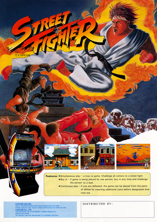 Street Fighter (Japan, pneumatic buttons) Arcade Game Cover